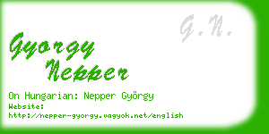 gyorgy nepper business card
