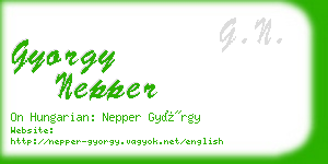gyorgy nepper business card